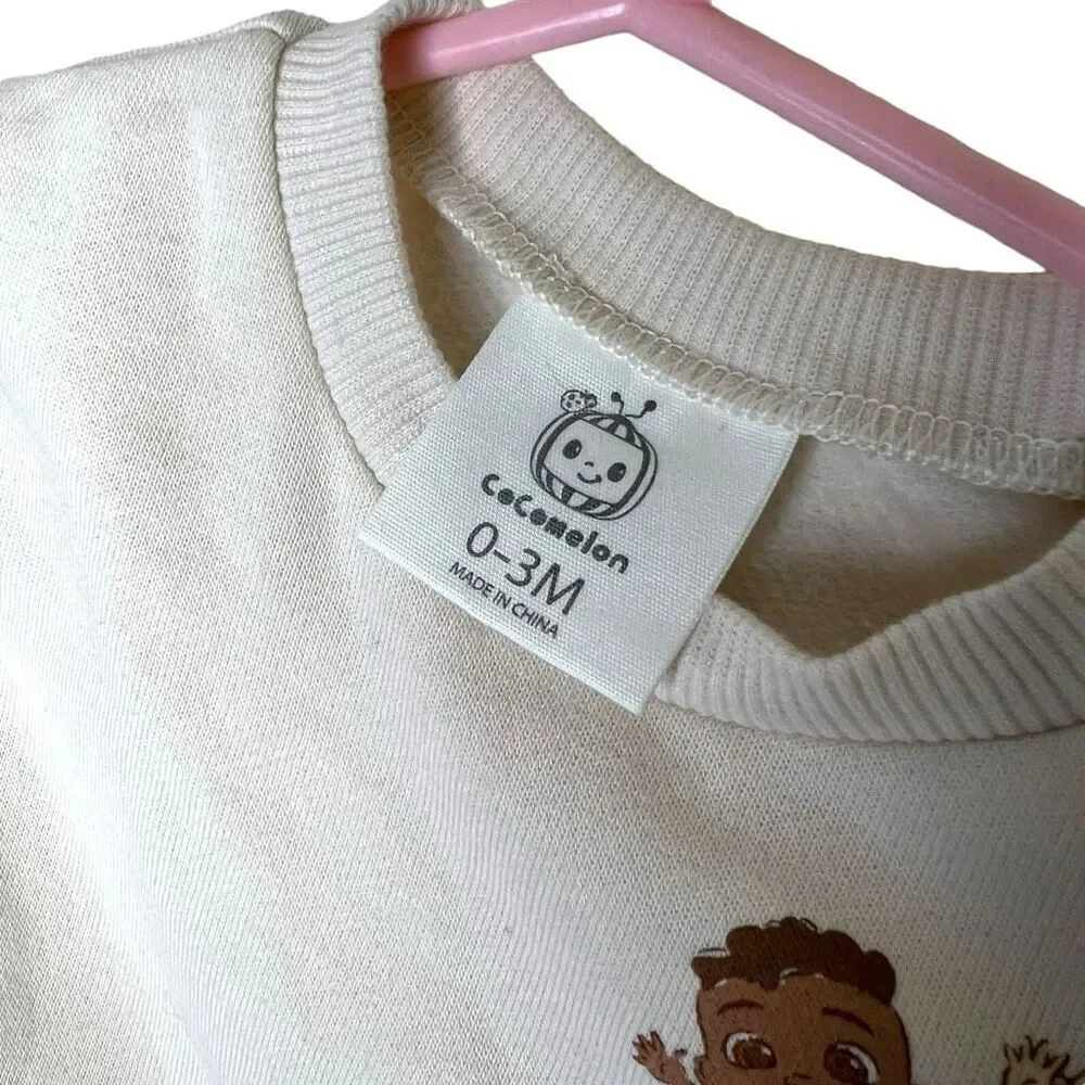 NEW Cocomelon Full Of Love Sweatshirt Jogger Set 0-3M